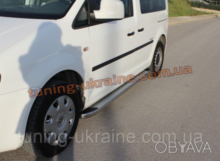  Пороги алюминиевые Omsa MSline для Volkswagen Caddy 2004-2010 изготовлены из сп. . фото 1