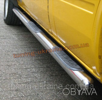 Пороги боковые трубы (длинная база) на Volkswagen Crafter выполнены из трубы диа. . фото 1