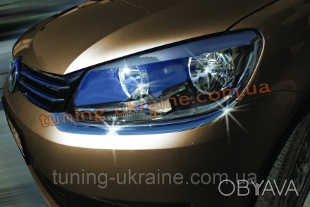 Окантовка на передние фонари Omsa на Volkswagen Caddy 2010 изготовлены из пищев. . фото 1