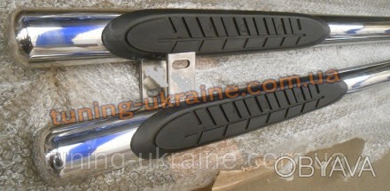 Пороги боковые трубы на Fiat Doblo 2010- выполнены из трубы диаметром 70 мм. На . . фото 1
