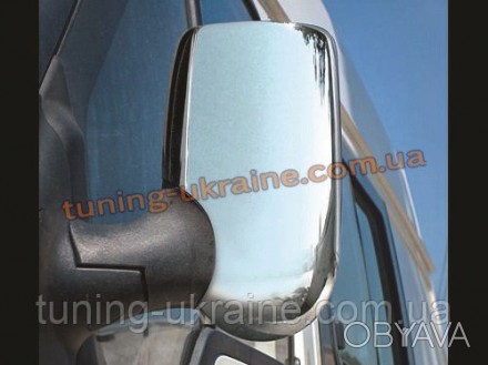  Накладки на зеркала из АБС пластика Omsa на Ford Transit 2012-2016. Металлическ. . фото 1