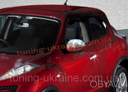 Накладки на зеркала из АБС пластика Omsa на Nissan Juke 2014. Металлический бле. . фото 1