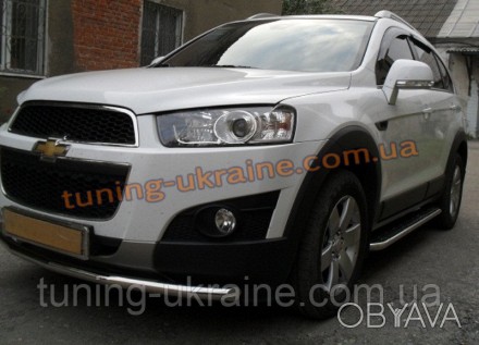  Защита переднего бампера для Chevrolet Captiva 2012-2014 выполнена в виде трубы. . фото 1