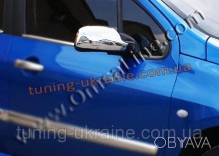  Накладки на зеркала из АБС пластика Omsa на Peugeot 307 2001-2008. Металлически. . фото 1