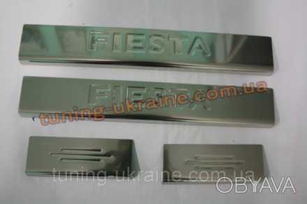  Накладки на дверные пороги Omsa на Ford Fiesta 5 дверей 2002-2008 изготовлены и. . фото 1