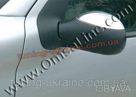  Накладки на зеркала Omsa на Peugeot 1007 2005-2009 изготовлены из пищевой нержа. . фото 1
