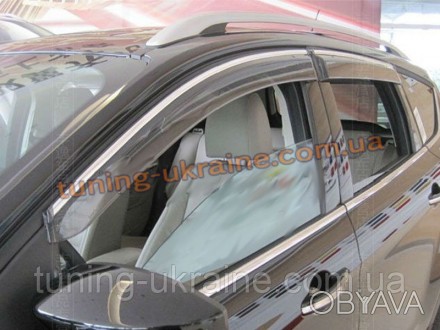 Ветровики на Ford Kuga 2012+ точно крепятся по верхнему контуру над окнами. Ветр. . фото 1
