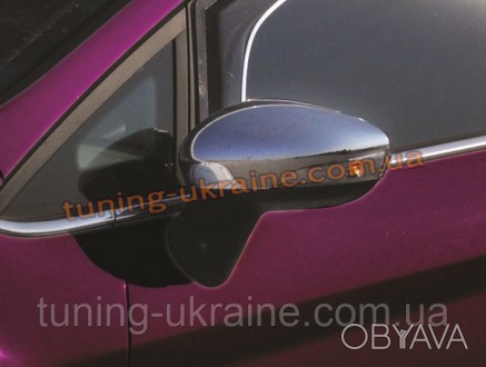  Накладки на зеркала из АБС пластика Omsa на Ford Fiesta 2008-2014. Металлически. . фото 1
