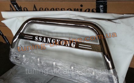  Кенгурятник с надписью на SsangYong Actyon 2006-2011 состоит из трубы диаметром. . фото 3