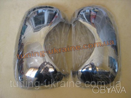  Накладки на зеркала из АБС пластика Omsa на Nissan Primastar 2002. Металлически. . фото 1