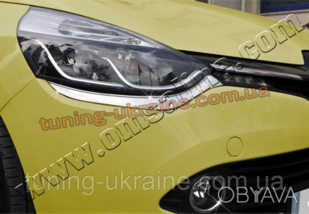  Накладки на передние фонари Omsa на Renault Clio 2012 изготовлены из пищевой не. . фото 1