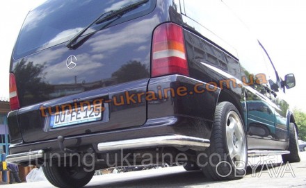Защита заднего бампера уголки одинарные для Mercedes Vito 1996-2003 имеет лакони. . фото 1