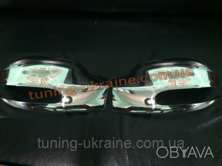  Накладки на зеркала из АБС пластика Omsa на Mercedes Viano 2003-2010. Металличе. . фото 1