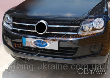  Накладки на решетку радиатора узкие Omsa на Volkswagen Amarok 2010 изготовлены . . фото 1