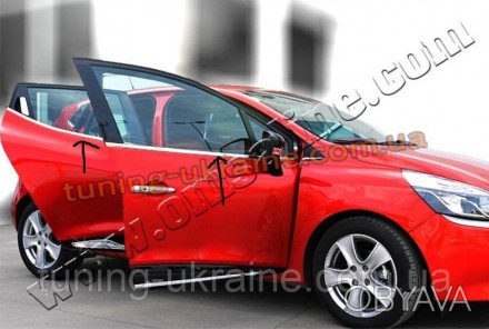  Нижние молдинги стекол Omsa на Renault Clio 2012 изготовлены из пищевой нержаве. . фото 1