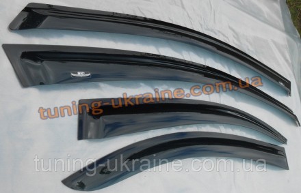 Дефлекторы боковых окон (ветровики) HIC для Kia Rio 2 седан 2005-11. Выполнены и. . фото 2