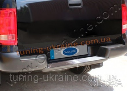  Накладка на задний бампер матовая Omsa на Volkswagen Amarok 2010 изготовлена из. . фото 1