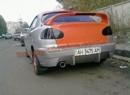 Задний бампер RS из стеклопластика для ЗАЗ Ланос Седан, выполнен в строгом спорт. . фото 6