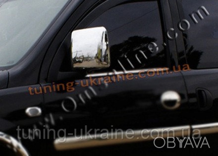  Накладки на зеркала из АБС пластика Omsa на Opel Combo C 2001-2011. Металлическ. . фото 1