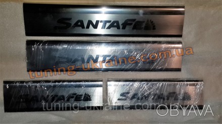 
Хром накладки на пороги надпись гравировкой для Hyundai Santa Fe 2 2006-2010
Хр. . фото 1