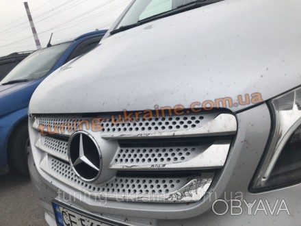 
Хром накладки на решетку для Mercedes Vito W640 2015+
Хром накладки являются не. . фото 1