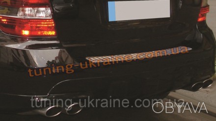  Накладка на задний бампер Omsa на Mercedes ML W164 2005-2011 изготовлена из пищ. . фото 1