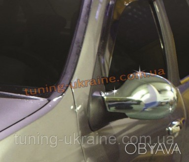  Накладки на зеркала из АБС пластика Omsa на Renault Symbol 2008-2012. Металличе. . фото 1