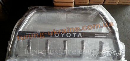  Кенгурятник с надписью на Toyota FJ Cruiser 2006 состоит из трубы диаметром 60м. . фото 1