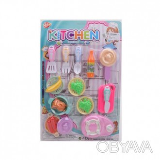 Посуда X769-1 60шт) сковородка,кастрюля,кухонный набор,продукты,на листе, 34-49-. . фото 1