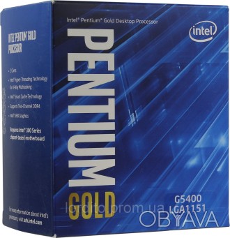Процессор Intel CoffeeLake Pentium Gold G5400 3.7GHz/8GT/s/4Mb/58W (BX80684G5400. . фото 1
