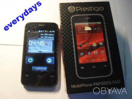 
Мобильный телефон Prestigio MultiPhone 3500 Duo #385
 ( ДИСПЛЕЙ ЦЕЛЫЙ. СЕНСОР Р. . фото 1