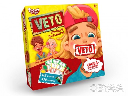 Настольная развивающая игра "VETO" укр.. . фото 1