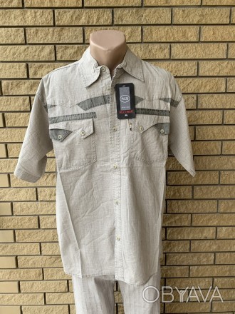 Рубашка мужская летняя льняная высокого качества , есть большие размеры RECOBA, . . фото 1