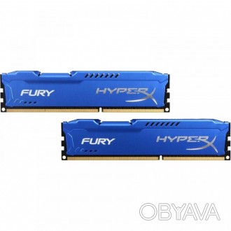 
Модуль пам'яті DDR3 16G KIT(2x8G) 1866MHz KINGSTON HyperX FURY Blue 10-10-10 (b. . фото 1