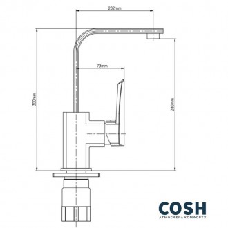 Смеситель для кухни Cosh (CRM)S-09-007F. . фото 3