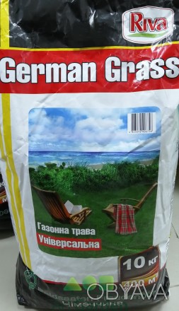 Газонная трава German Grass Универсальная — состав смеси семян травы позволяет п. . фото 1