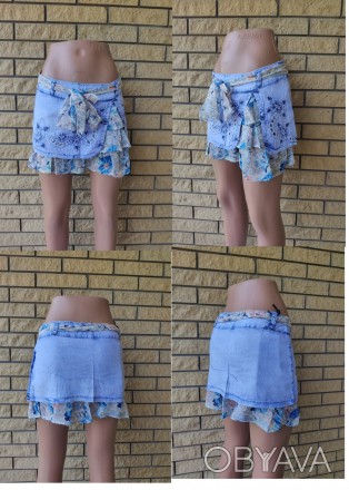 Юбка женская джинсовая легкая коттоновая с кружевом UNO, 100% коттон.
Доступные . . фото 1
