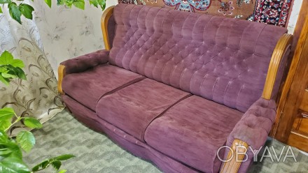 Продам диван, производство Черновцы, раскладной, на металлической сетке. Материа. . фото 1