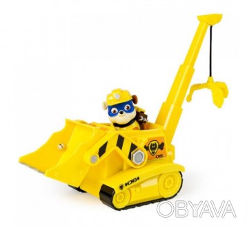
Paw Patrol спасательный кран-бульдозер с фигуркой Крепыша от компании Spin Mast. . фото 1