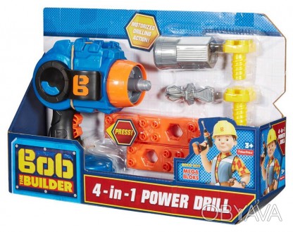 
Дрель Fisher-Price Bob the Builder, 4-in-1 Power Drill. . фото 1