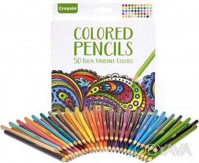 
 
	Crayola Цветные карандаши 50 ярких цветов Different Colored Pencils для взро. . фото 1