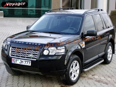  Пороги алюминиевые BlackLine для Land Rover Discovery 2004-2009 изготовлены из . . фото 2