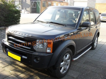  Пороги алюминиевые Fullmond для Land Rover Discovery 2004-2009 изготовлены из с. . фото 2