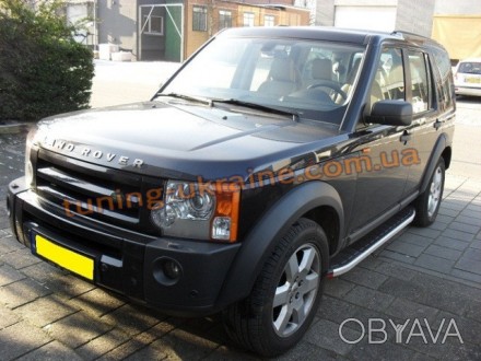  Пороги алюминиевые Fullmond для Land Rover Discovery 2004-2009 изготовлены из с. . фото 1