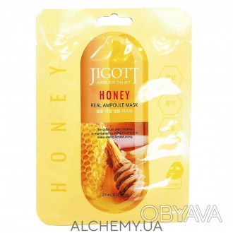 Ампульная маска с экстрактом меда Jigott Honey Real Ampoule Mask
Тканевая маска . . фото 1