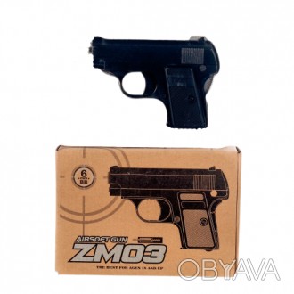 Детский пистолет металл на пульках ZM03Пистолет пневматический Airsoft Gun ZM03 . . фото 1