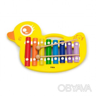 Музична іграшка Viga Toys Ксилофон-каченя – версія ударного інструмента, р. . фото 1