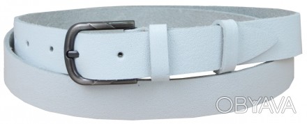 Женский кожаный ремень Skipper, белого цвета 2,5 см 1355-25
Описание товара:
	Ма. . фото 1