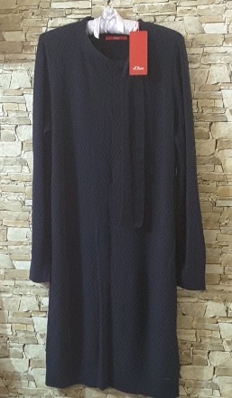 Стильное платье машинная вязка с узором немецкого бренда S.Oliver размер UK 16 в. . фото 2