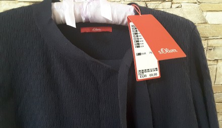 Стильное платье машинная вязка с узором немецкого бренда S.Oliver размер UK 16 в. . фото 4